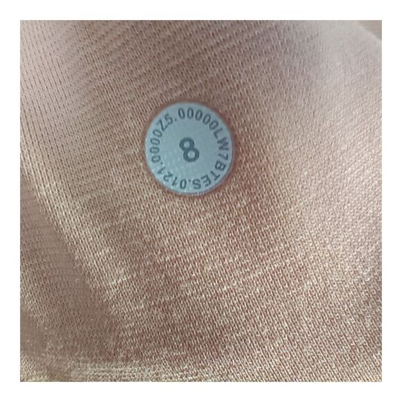 Lululemon Ribbed ContouredHigh Rise Short 8” Luxtreme Peach Pink Women's 8 - Picture 4 of 4